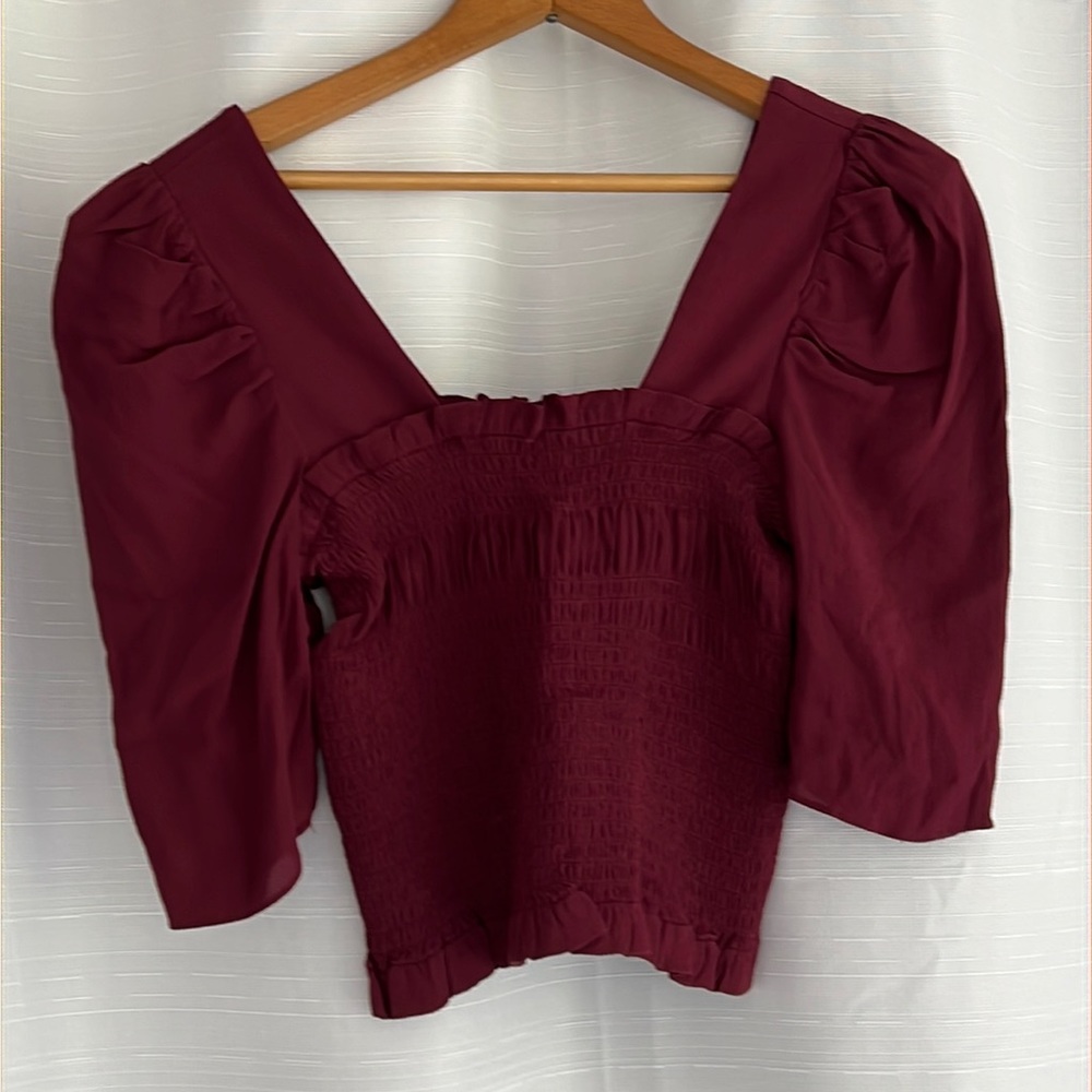 Maroon crop top from Winds of Change